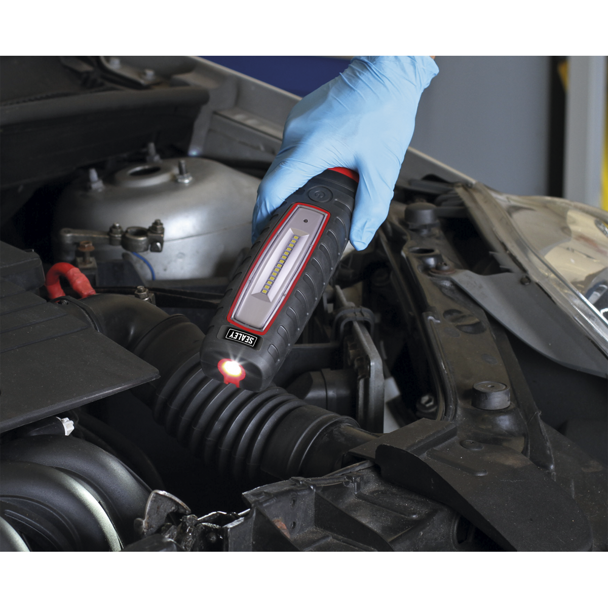 Sealey LED360 Rechargeable 360° Inspection Light 8W & 3W SMD LED - Black