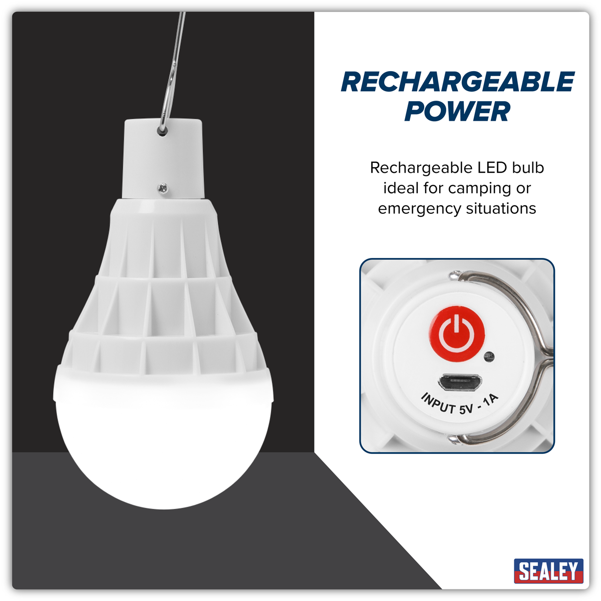 Sealey LED3WB Rechargeable Bulb 3W SMD LED