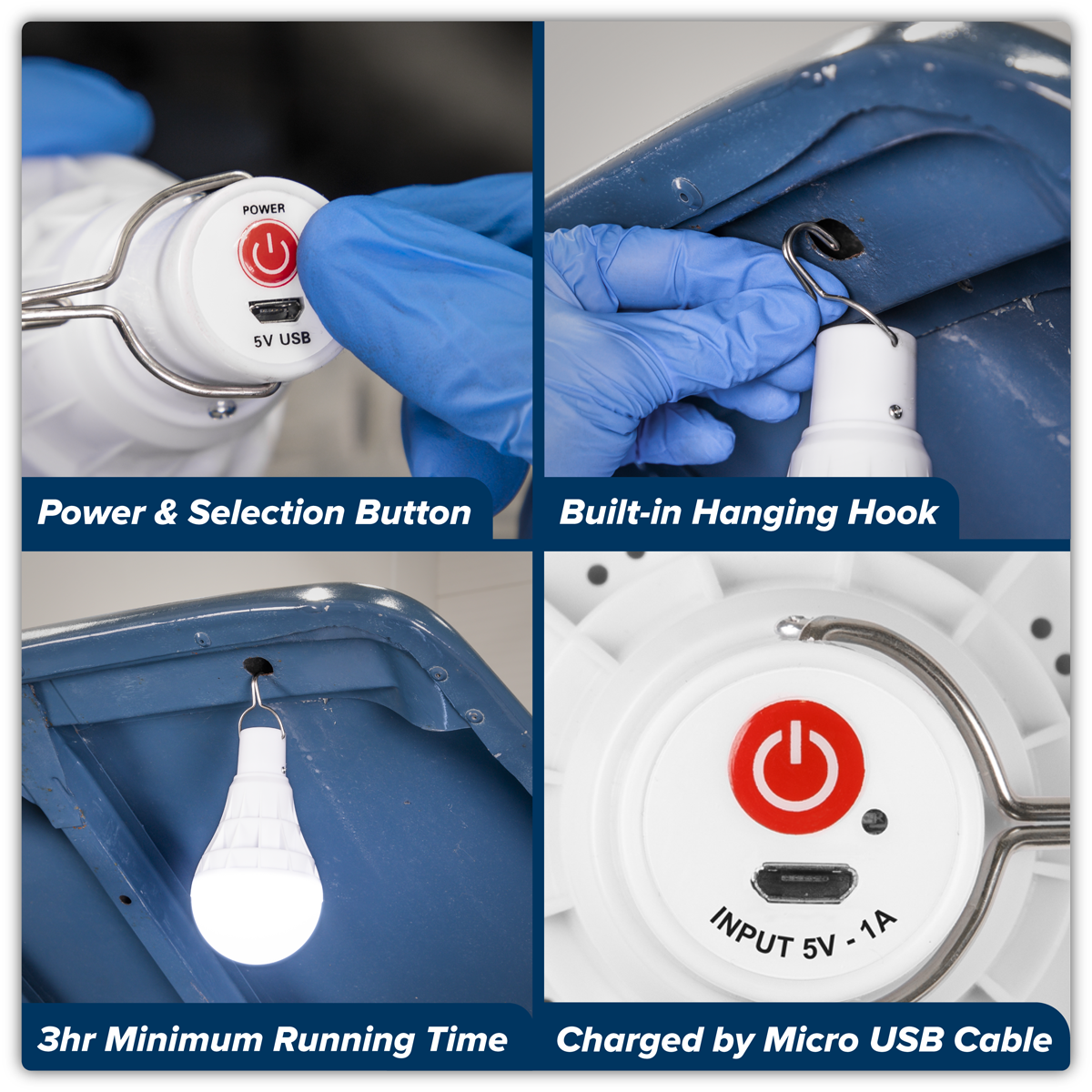 Sealey LED3WB Rechargeable Bulb 3W SMD LED