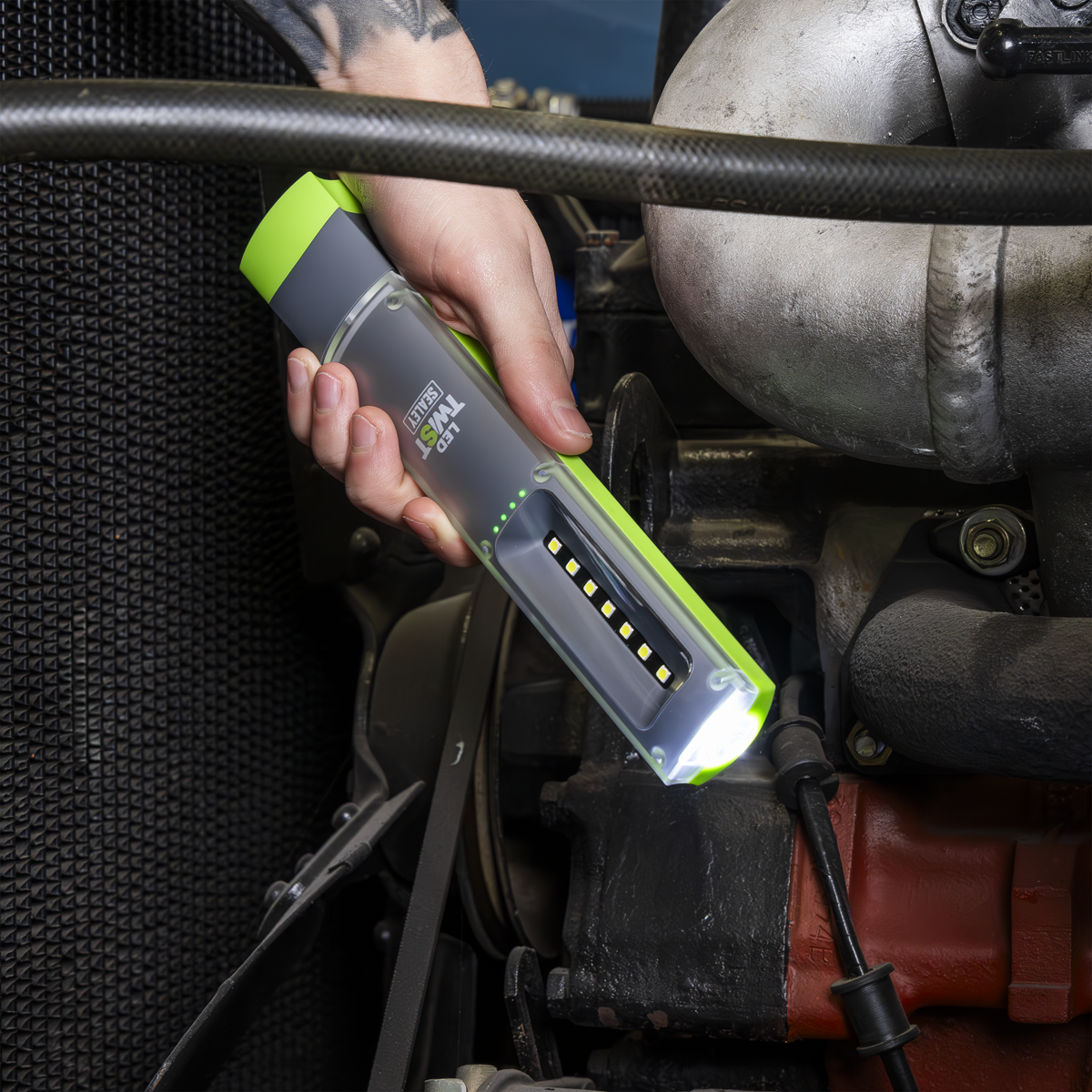 Sealey LED401G LED Twist® Rechargeable Inspection Light 2W & 1W SMD LED