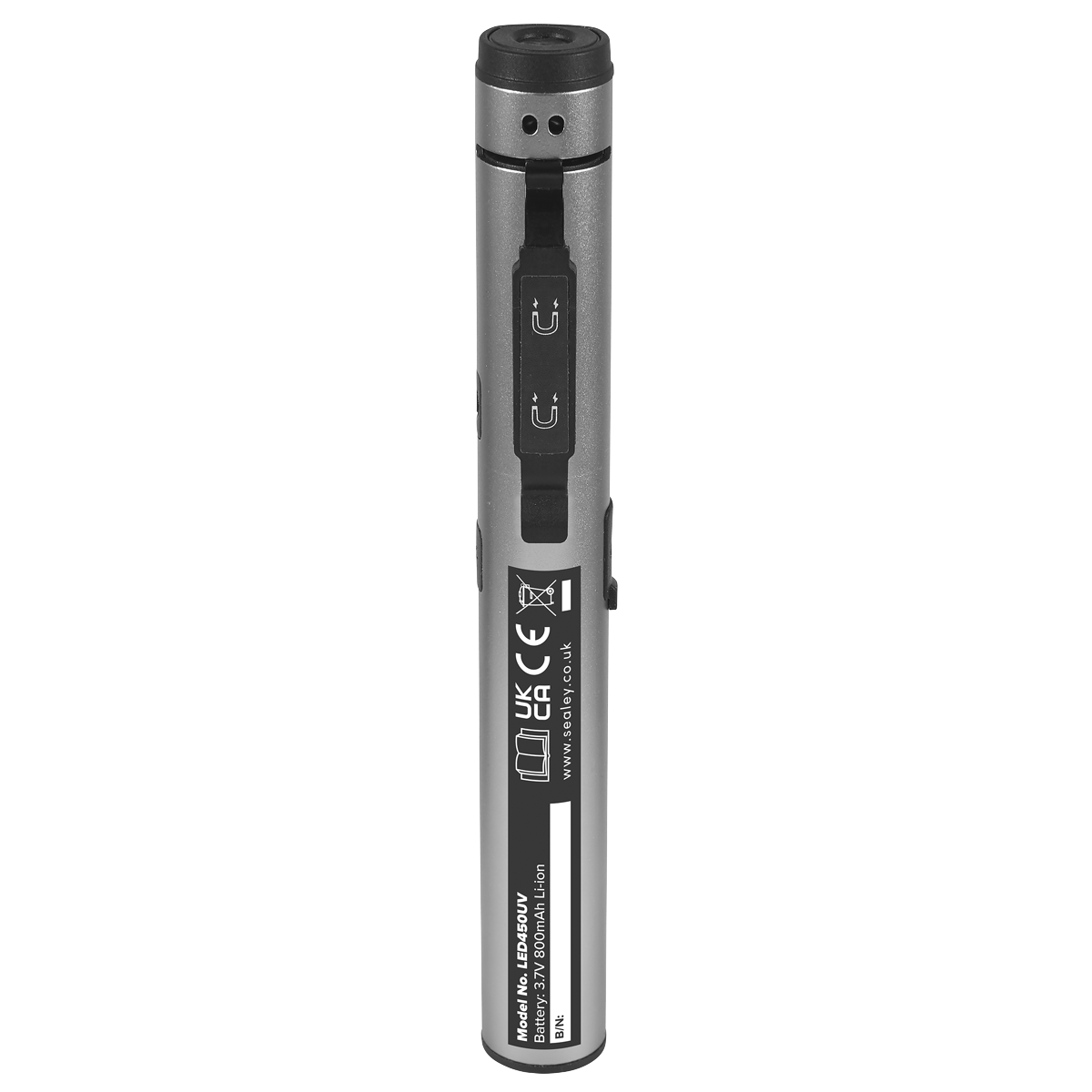 Sealey LED450UV Rechargeable UV Penlight Torch with Laser Pointer 5W COB & 3W SMD LED