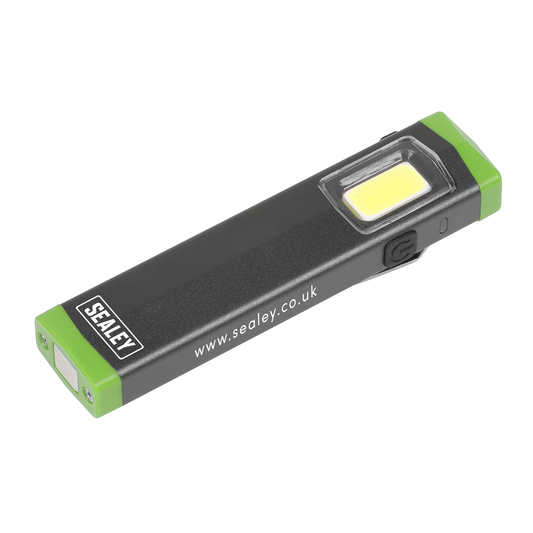 Sealey LED500SB Rechargeable Mini Super Beam Aluminium Pocket Light 3W COB LED