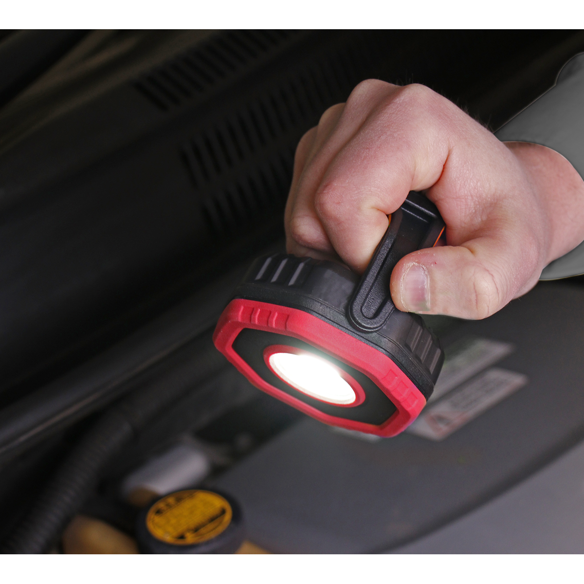 Sealey LED700PR Rechargeable 360° Pocket Floodlight with Magnet 7W COB LED - Red