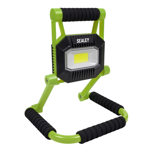 Sealey LEDFL10W Rechargeable Portable Fold Flat Floodlight 10W COB LED