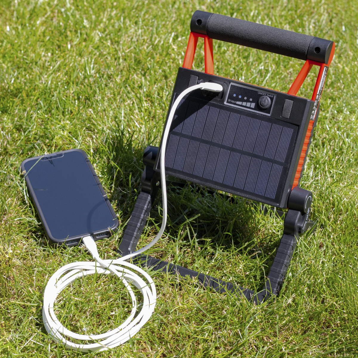 Sealey LEDFL15WS Rechargeable Solar Powered Portable Floodlight 15W COB LED