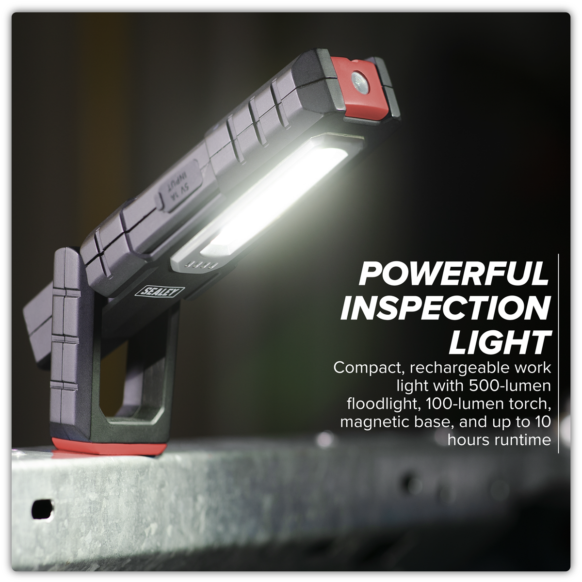Sealey LEDWC04 Wireless Rechargeable Inspection Light 5W COB & 1W SMD LED