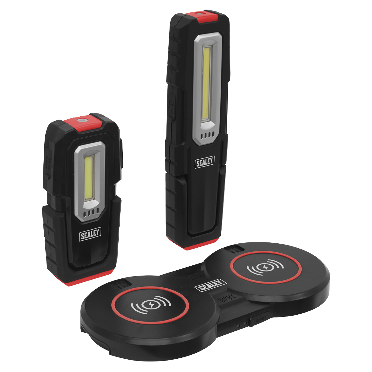Sealey LEDWCBCOMBO4 Inspection Light with Double Wireless Charging Base 5W & 3W COB LED