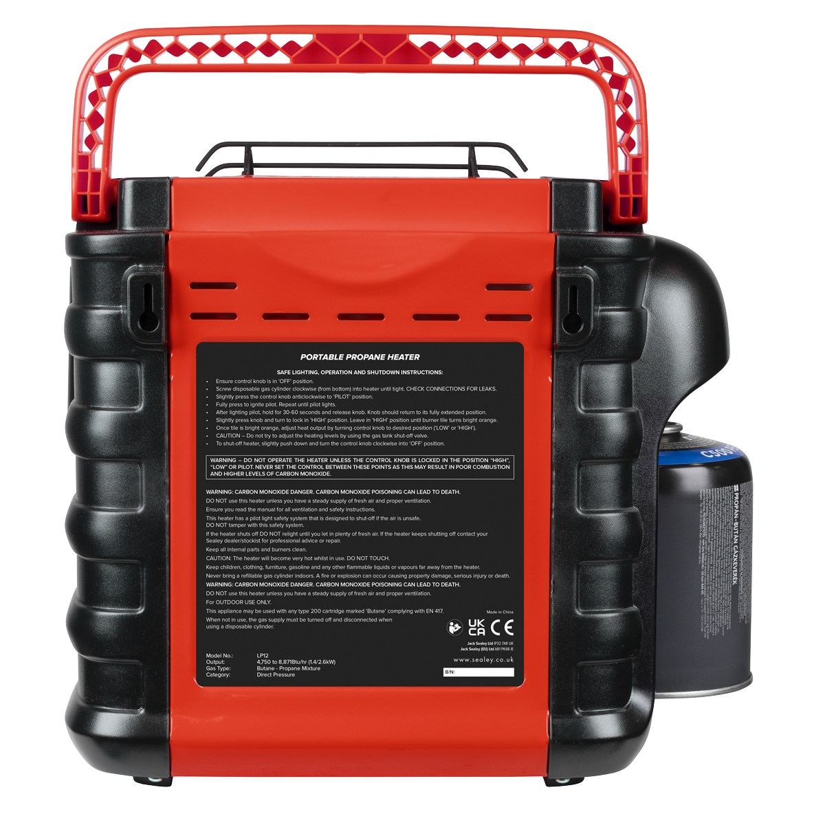 Sealey LP12 Space Warmer® Portable Propane Heater 8,871Btu/hr