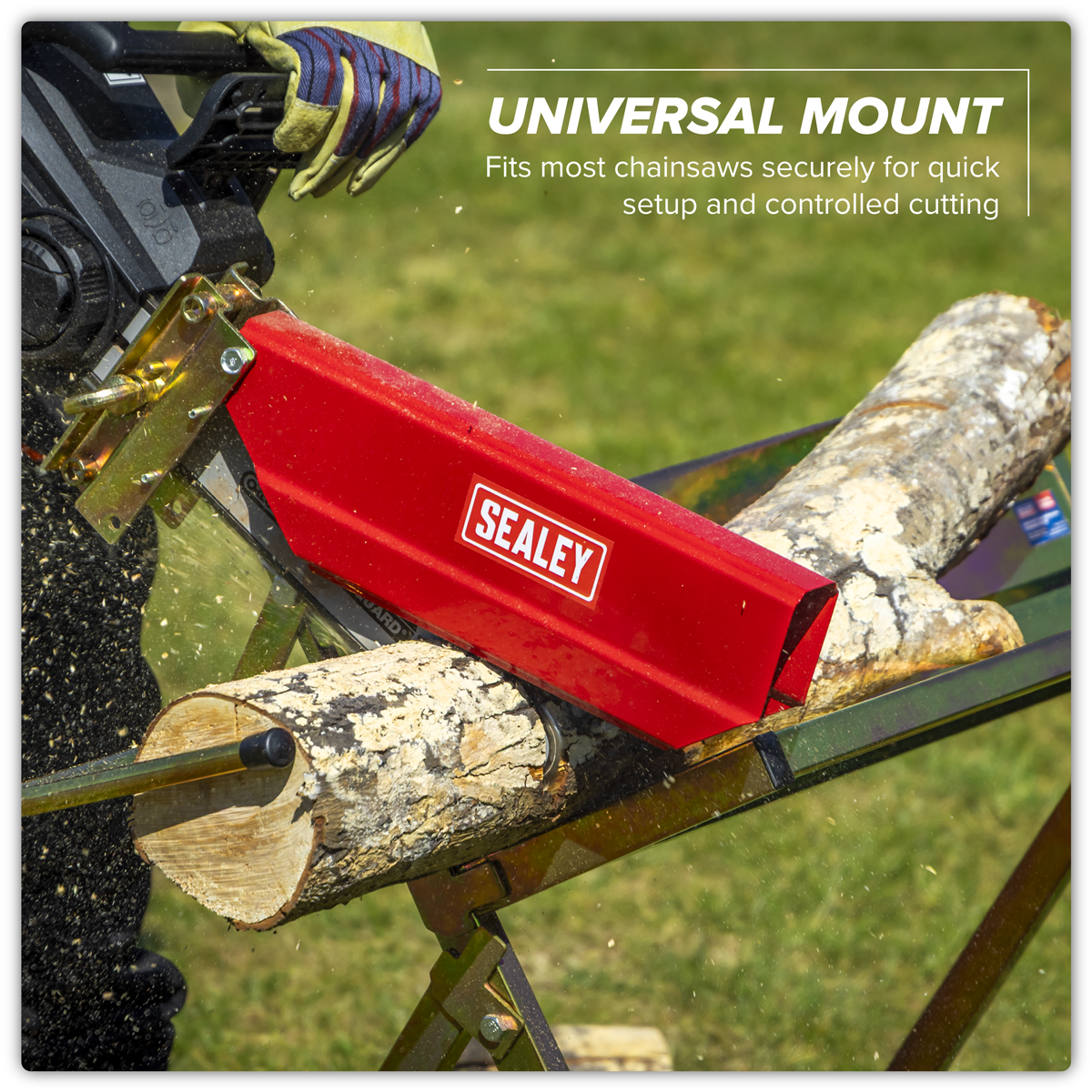Sealey LSH150HD Heavy-Duty Sawhorse with Chainsaw Holder