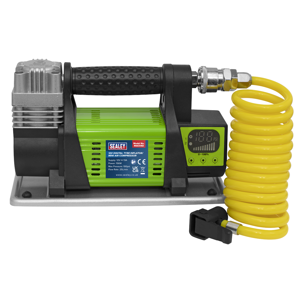 Sealey MAC04D Digital Tyre Inflator/Mini Air Compressor 12V