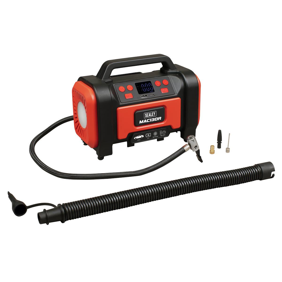Sealey MAC13DR Rechargeable Tyre Inflator & High Volume Air Pump 12V