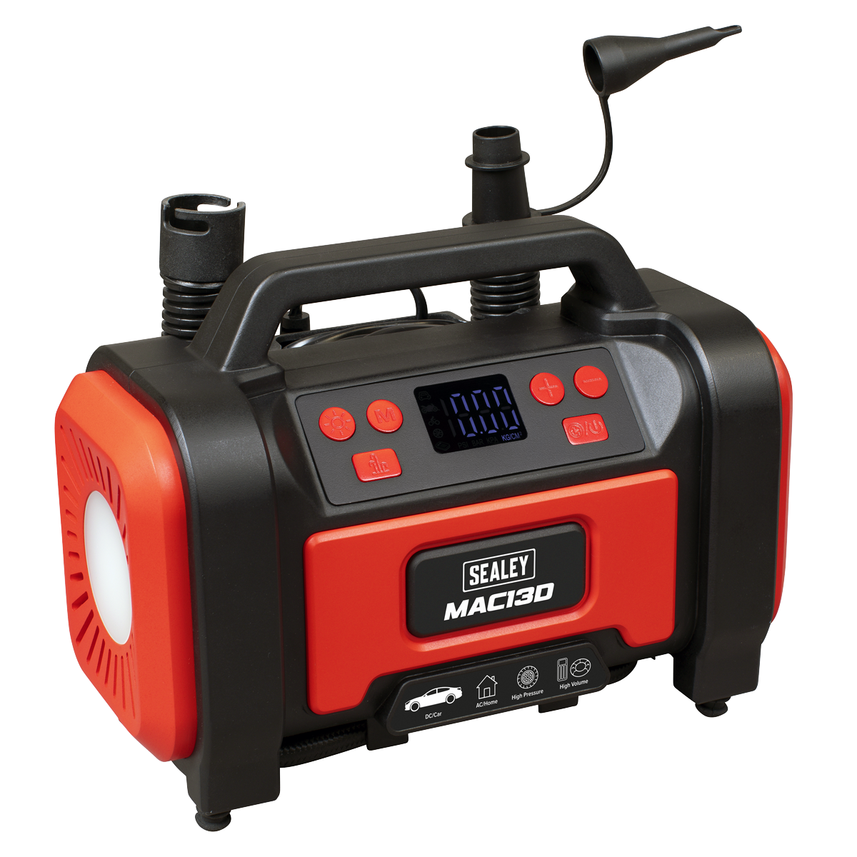 Sealey MAC13D Tyre Inflator & High-Volume Air Pump 12V/230V AC
