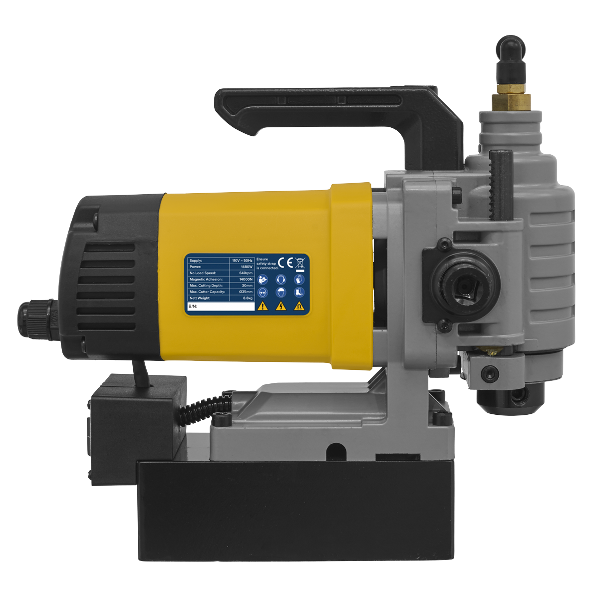 Sealey MAG35110VLP Low Profile Magnetic Drilling Machine 35mm 110V