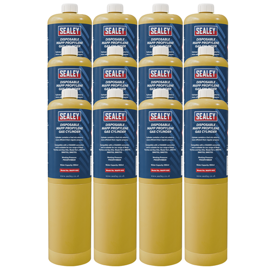Sealey MAPP/40012 Disposable MAPP Propylene Gas Cylinder - Case of 12