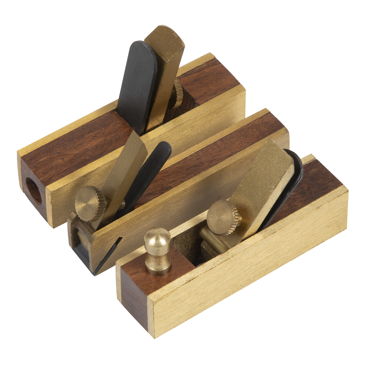 Sealey MBP03 Mini Brass Plane Set 3pc