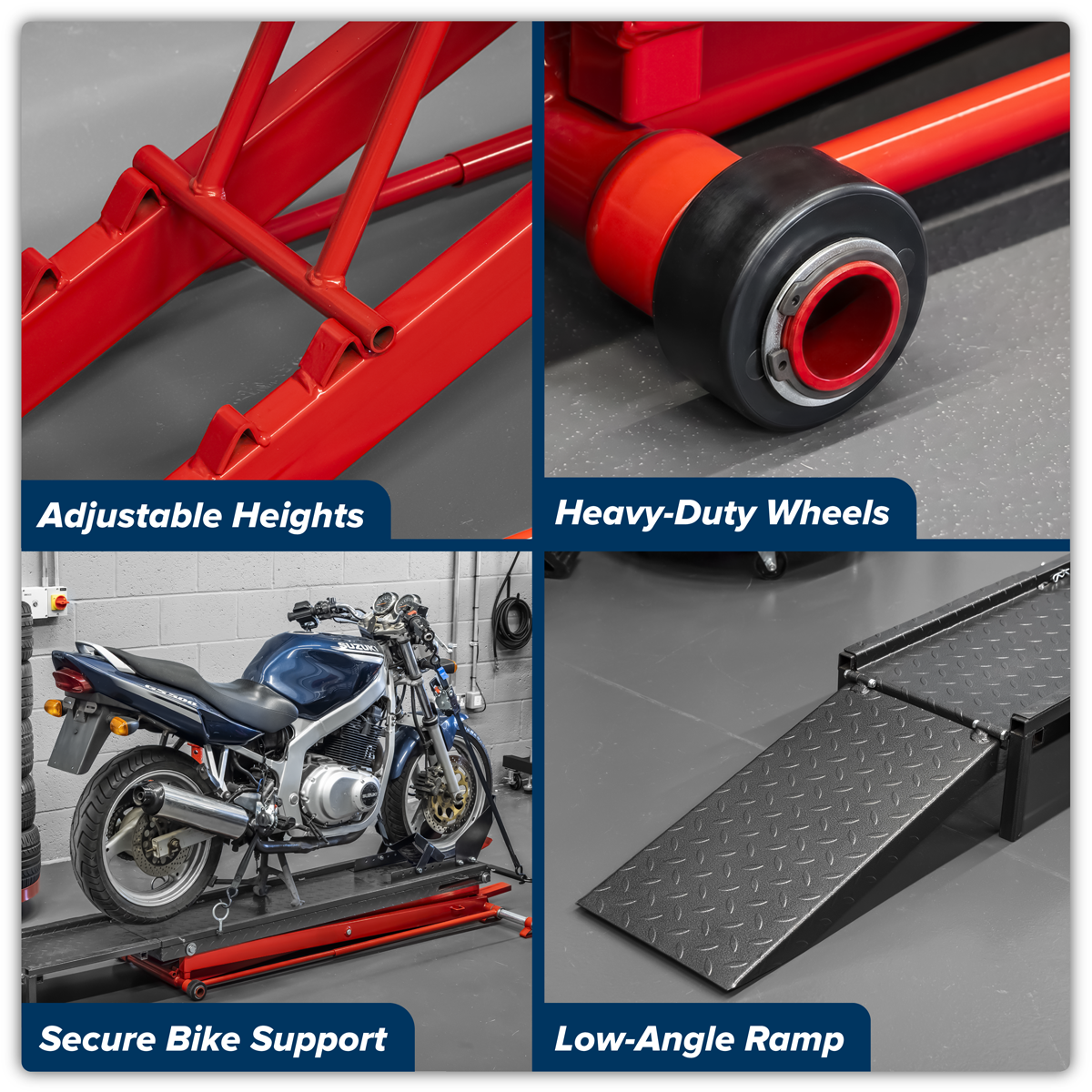 Sealey MC550 Hydraulic Motorcycle Lift 450kg Capacity