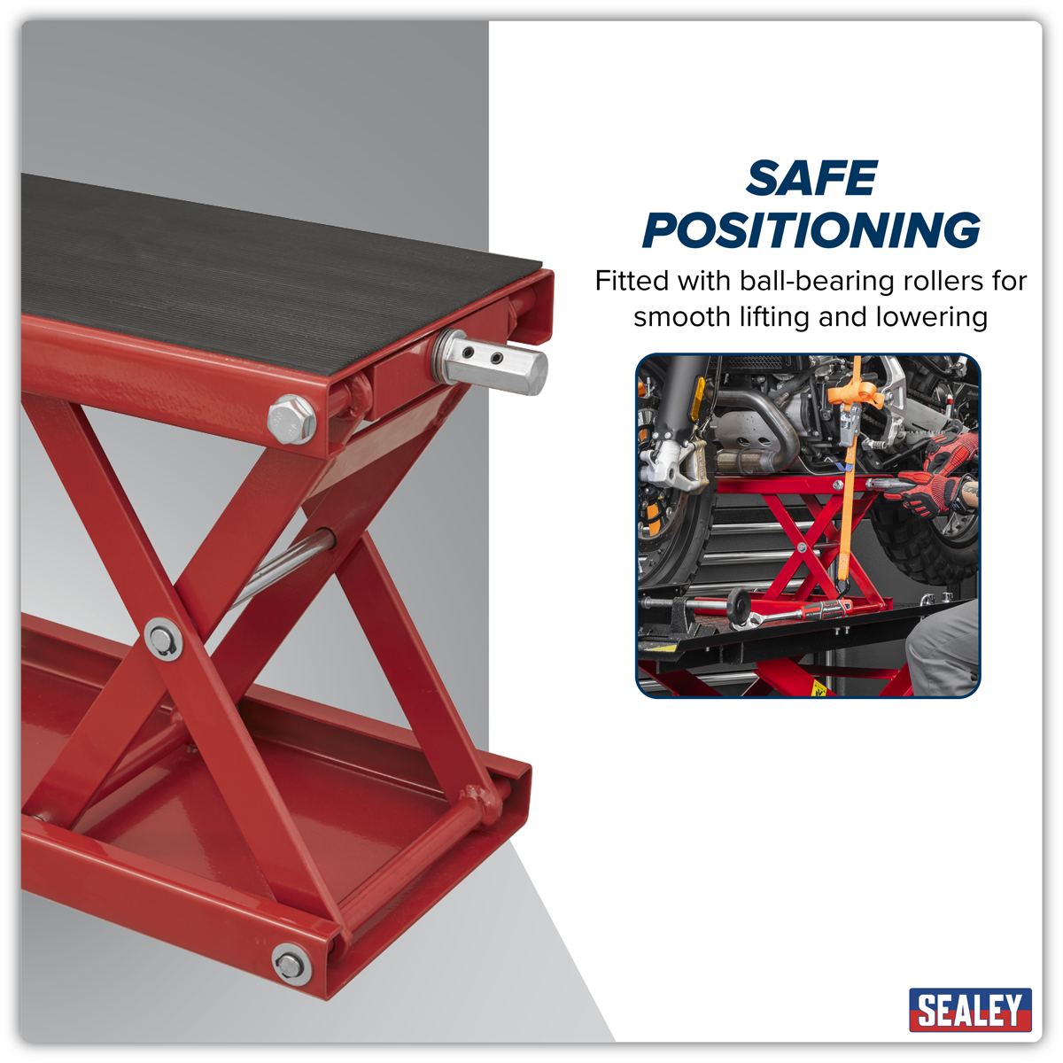 Sealey MC5908 Motorcycle Scissor Stand 450kg Capacity