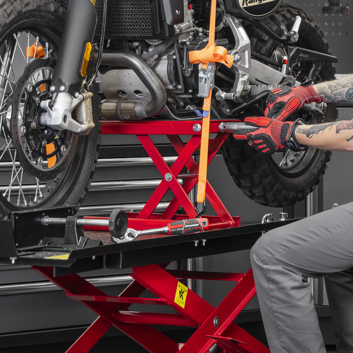 Sealey MC5908 Motorcycle Scissor Stand 450kg Capacity