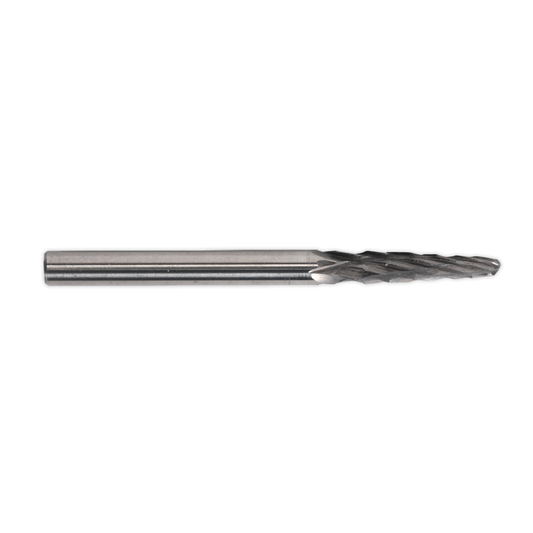 Sealey MCB004 Micro Carbide Burr Ball Nose Taper 3mm - Pack of 3