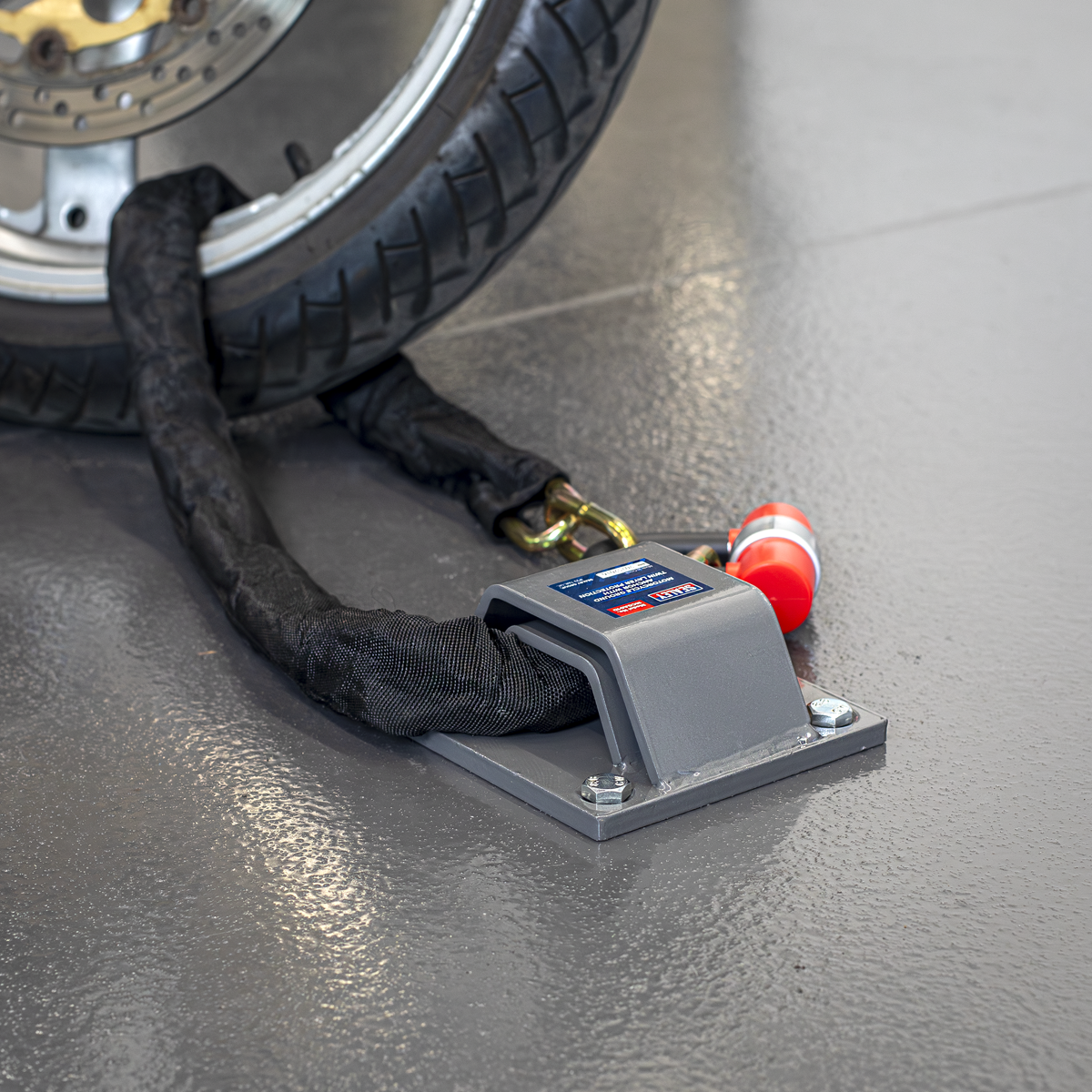Sealey MCGA01D Motorcycle Ground Anchor with Twin Layer Protection