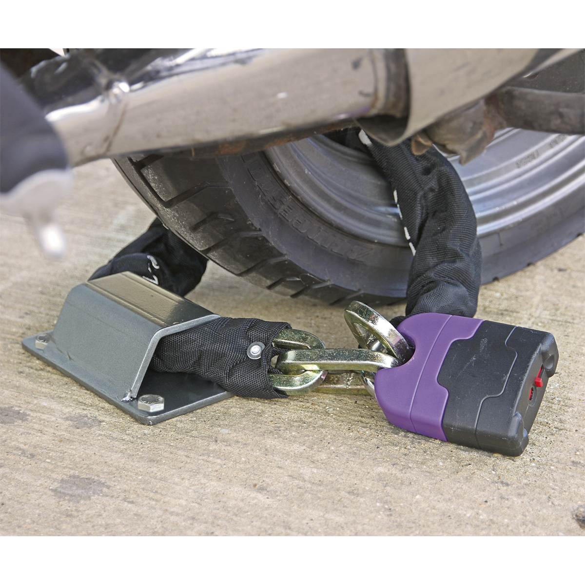 Sealey MCGA01 Motorcycle Ground Anchor with 4 Security Bolts