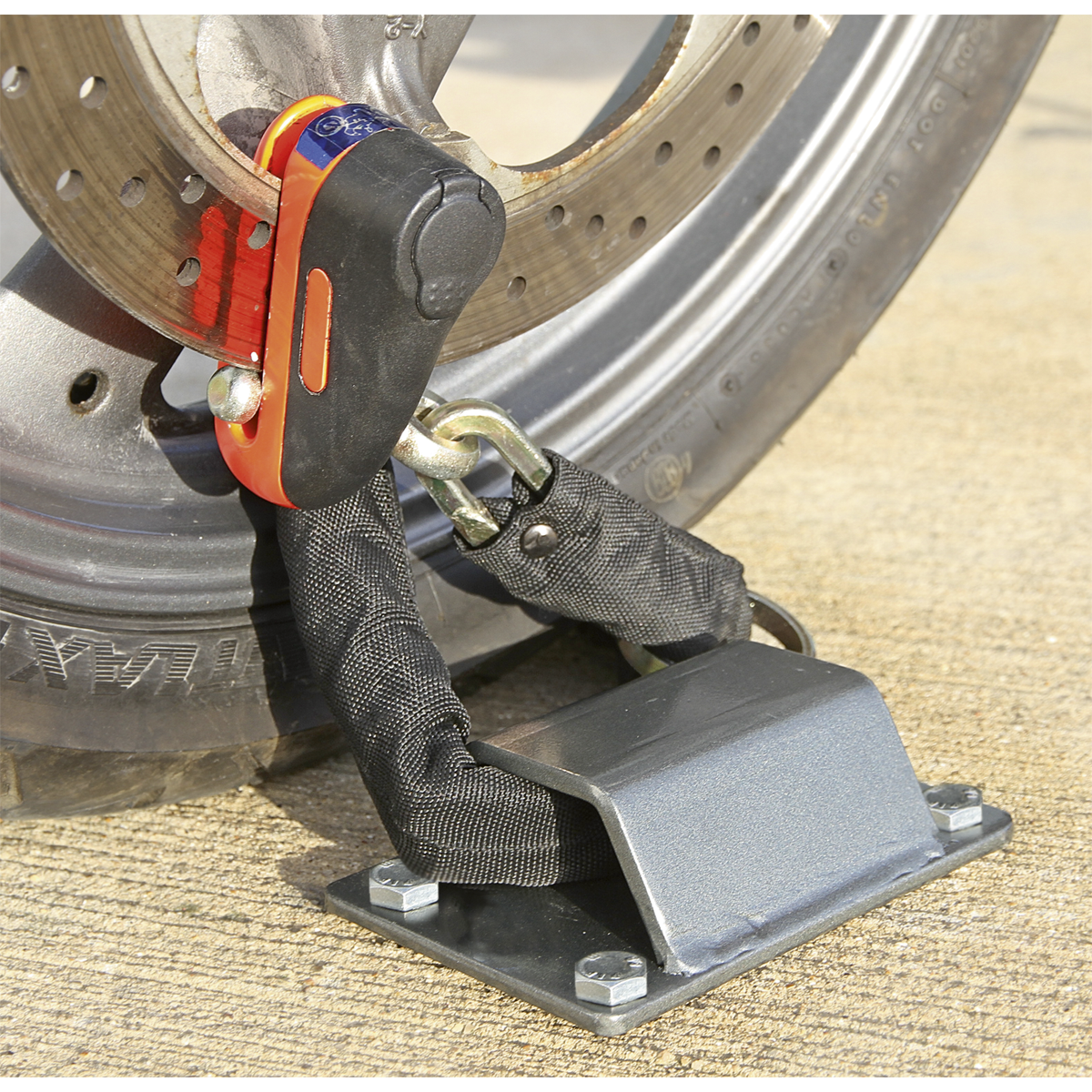 Sealey MCGA01 Motorcycle Ground Anchor with 4 Security Bolts