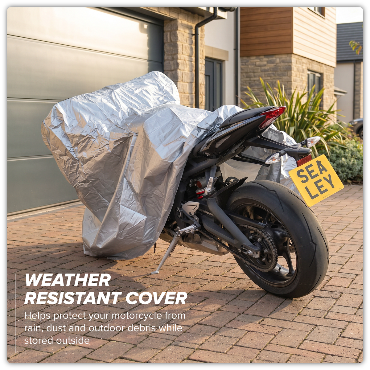Sealey MCM Motorcycle Cover 2320 x 1000 x 1350mm - Medium