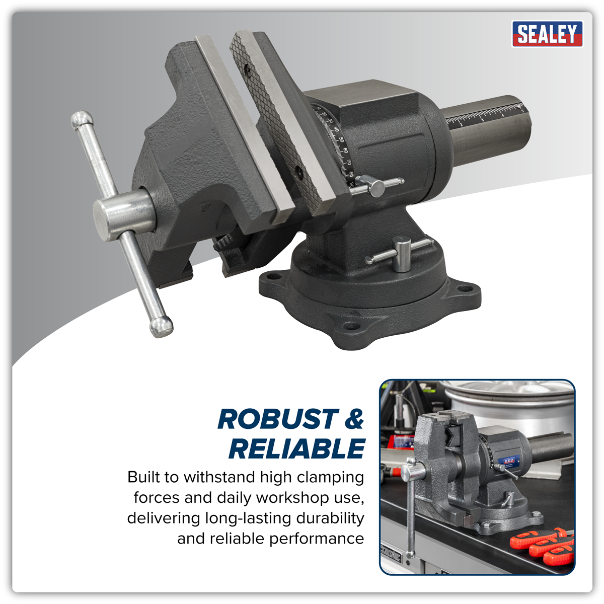 Sealey MFV150 Multifunction Cast Iron Vice with Swivel Base 150mm