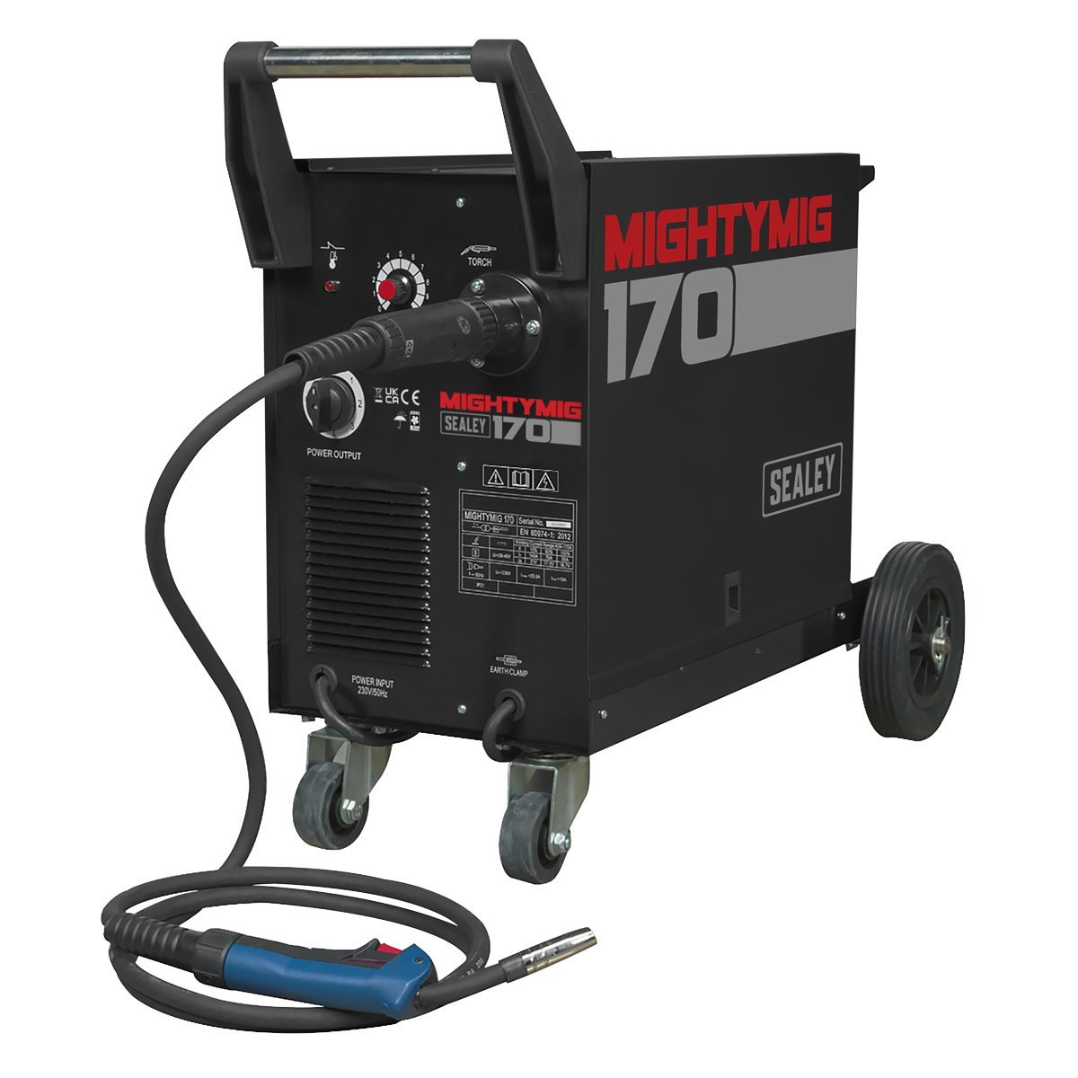 Sealey MIGHTYMIG170 Professional Gas/Gasless MIG Welder with Euro Torch 170A