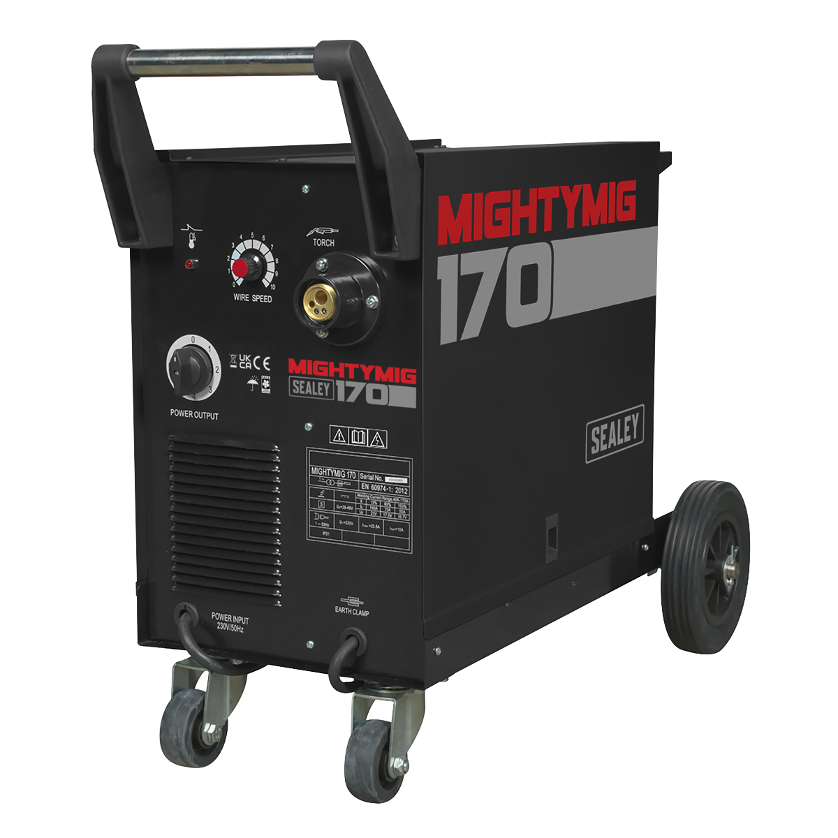 Sealey MIGHTYMIG170 Professional Gas/Gasless MIG Welder with Euro Torch 170A