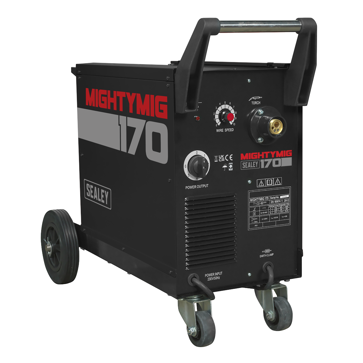 Sealey MIGHTYMIG170 Professional Gas/Gasless MIG Welder with Euro Torch 170A