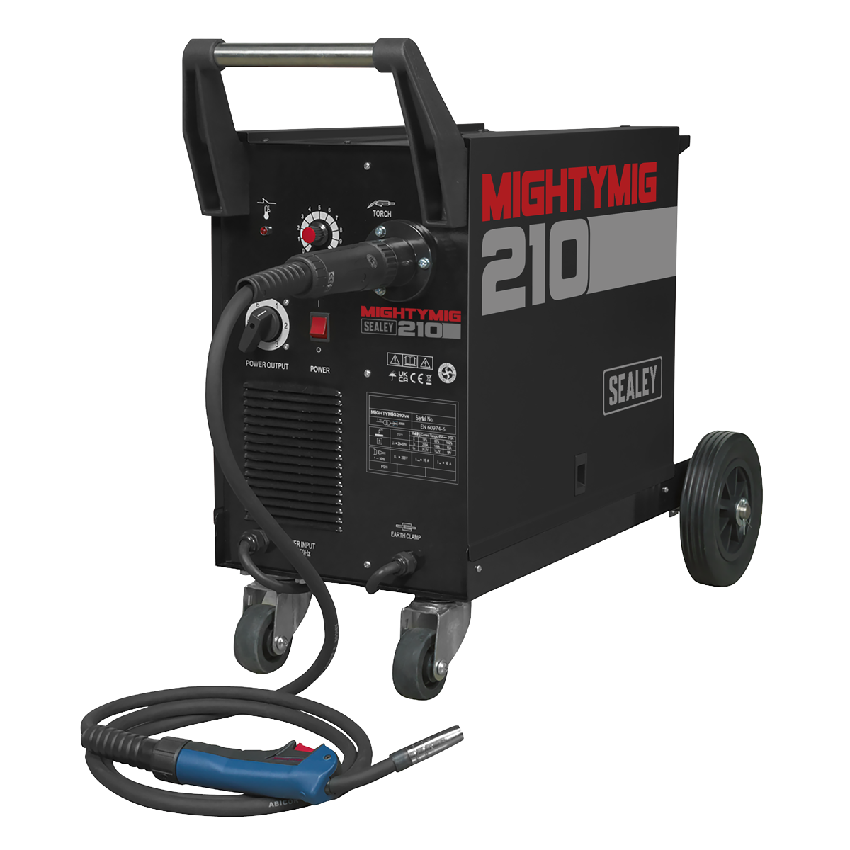 Sealey MIGHTYMIG210 Professional Gas/Gasless MIG Welder with Euro Torch 210A
