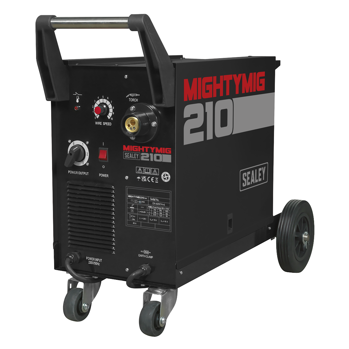 Sealey MIGHTYMIG210 Professional Gas/Gasless MIG Welder with Euro Torch 210A