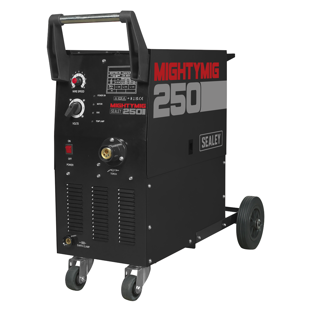 Sealey MIGHTYMIG250 Professional Gas/Gasless MIG Welder with Euro Torch 250A