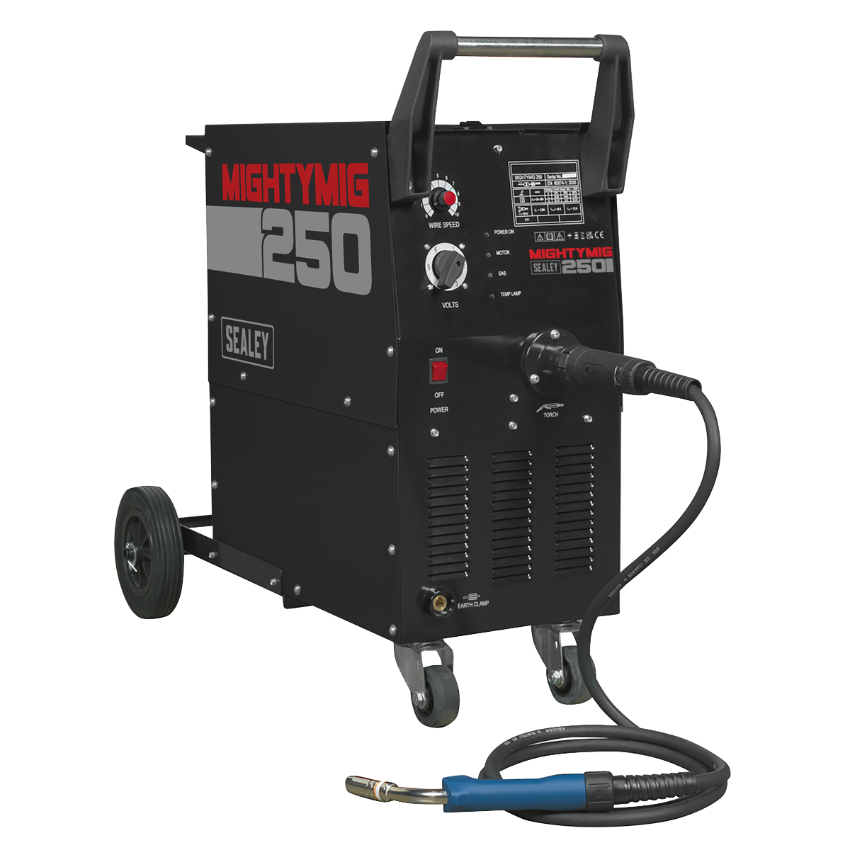 Sealey MIGHTYMIG250 Professional Gas/Gasless MIG Welder with Euro Torch 250A