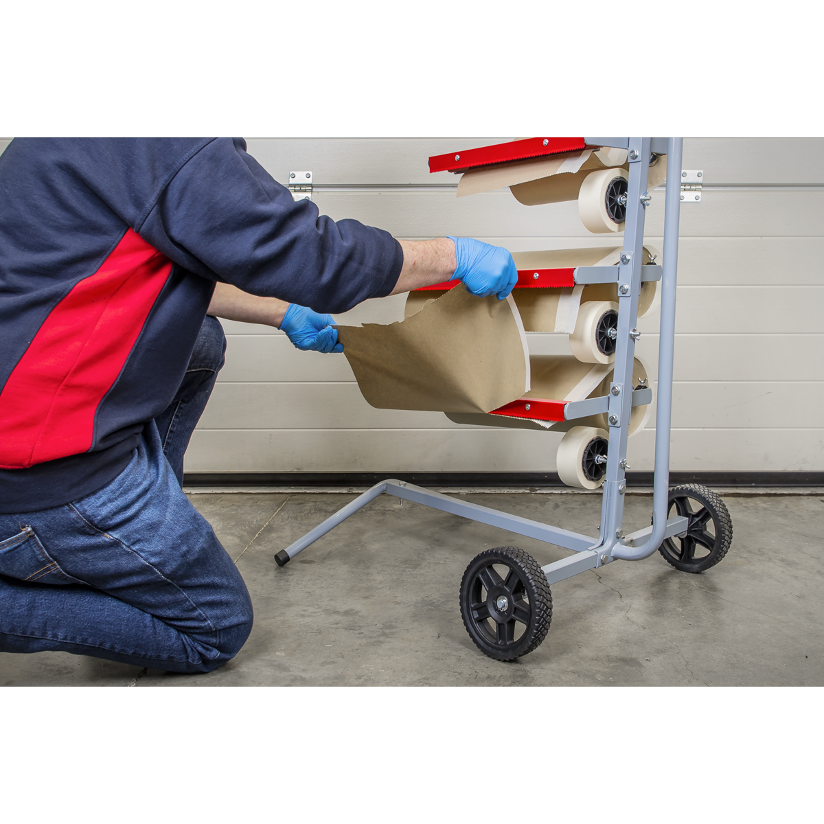 Sealey MK63 Masking Paper Dispenser Tree 2 x 300mm & 2 x 450mm Rolls