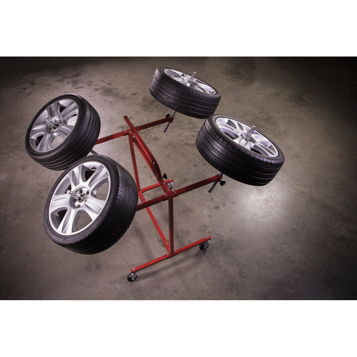 Sealey MK71 Heavy-Duty Alloy Wheel Painting/Repair Stand 4 Wheel Capacity