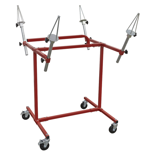 Sealey MK71 Heavy-Duty Alloy Wheel Painting/Repair Stand 4 Wheel Capacity