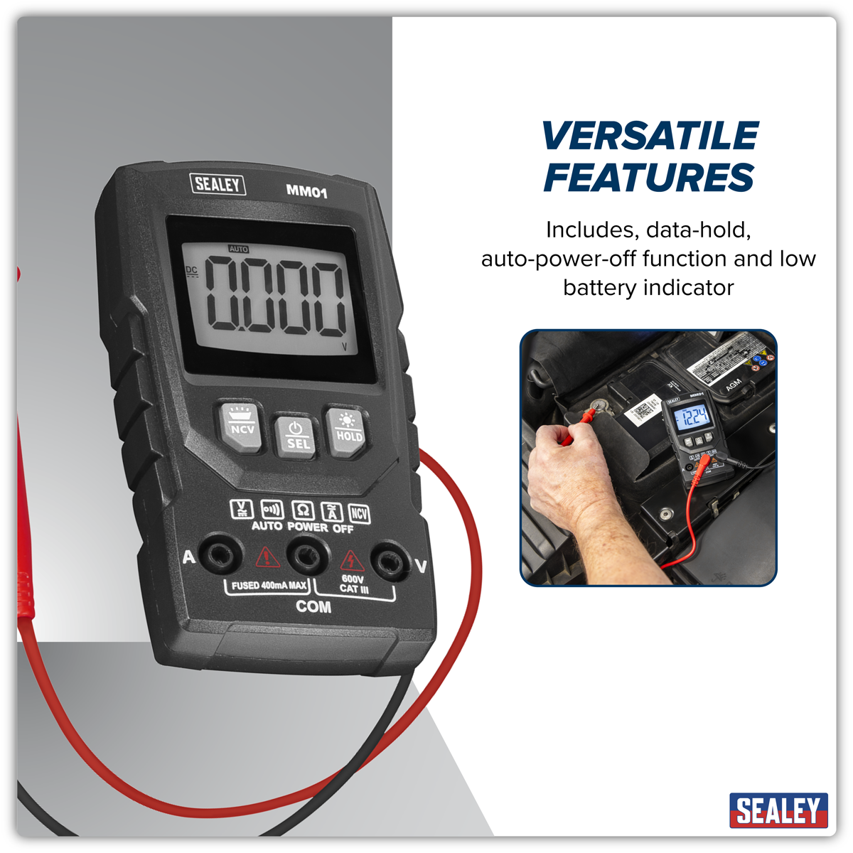 Sealey MM01 Auto-Ranging Digital Multimeter 6-Function