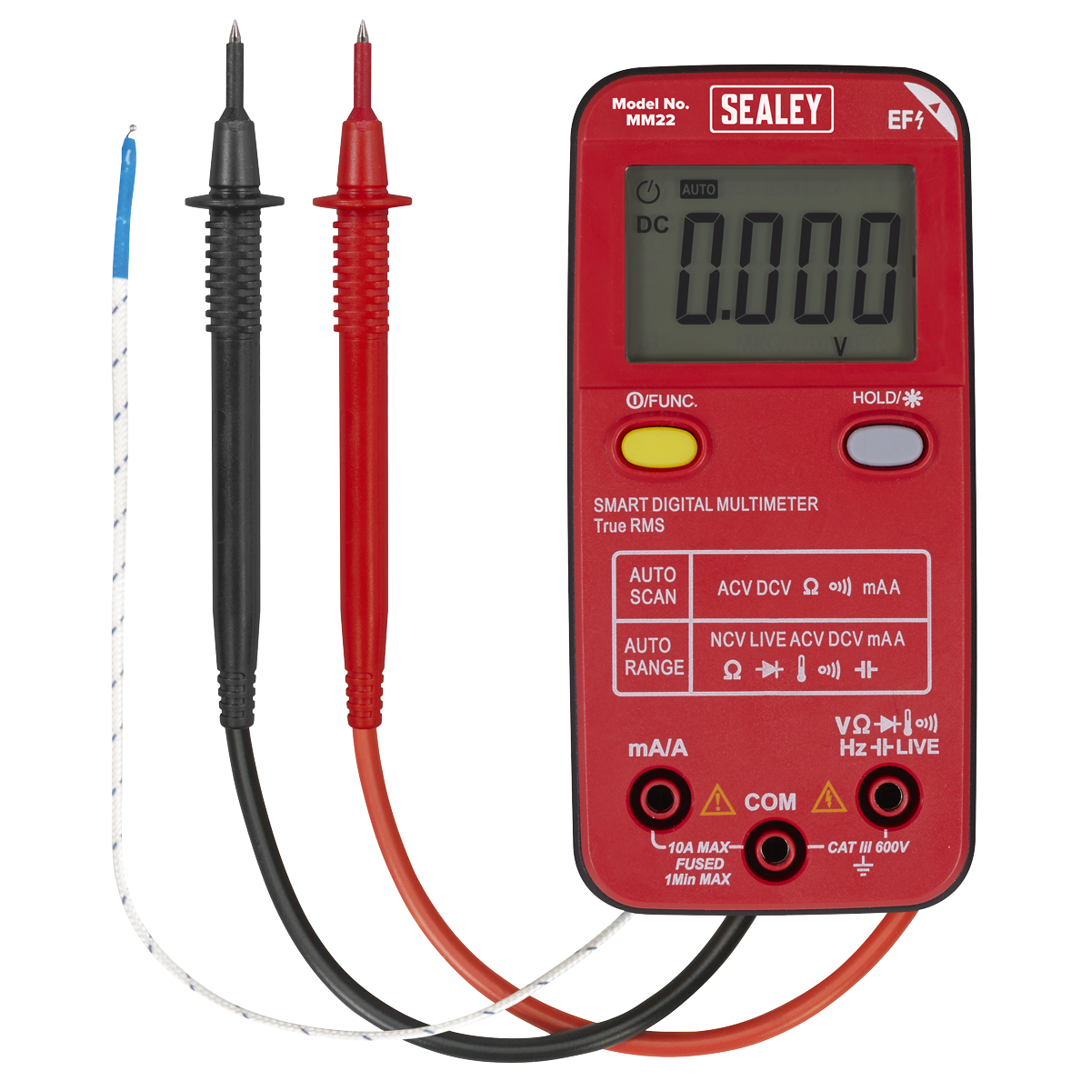 Sealey MM22 13-Function Professional Smart Auto-Scanning Digital Multimeter