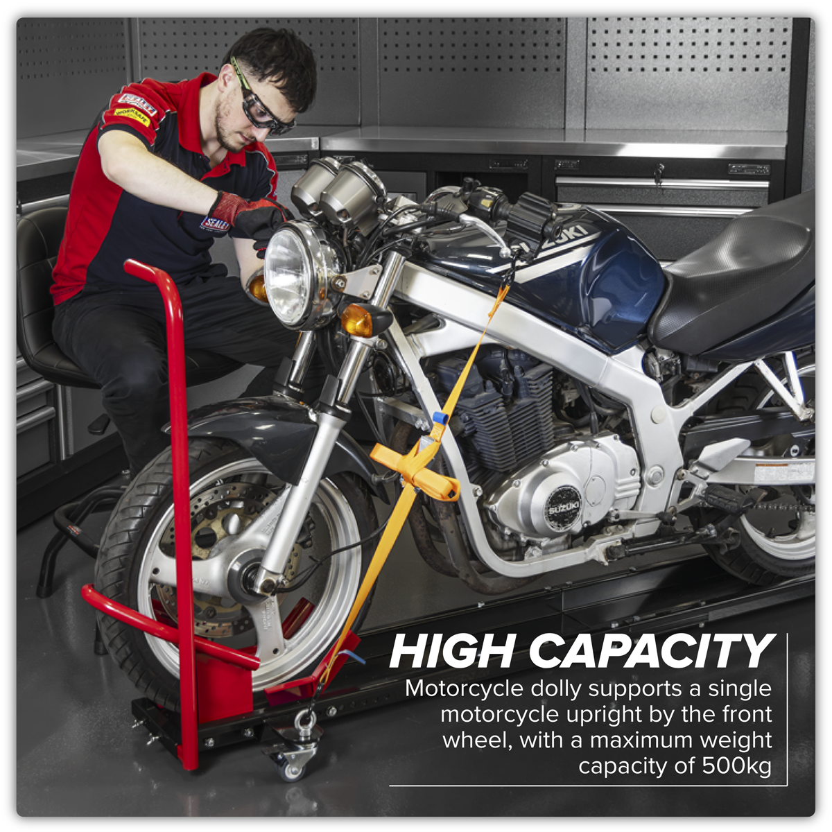 Sealey MS063V Motorcycle Upright Clamp Type Dolly