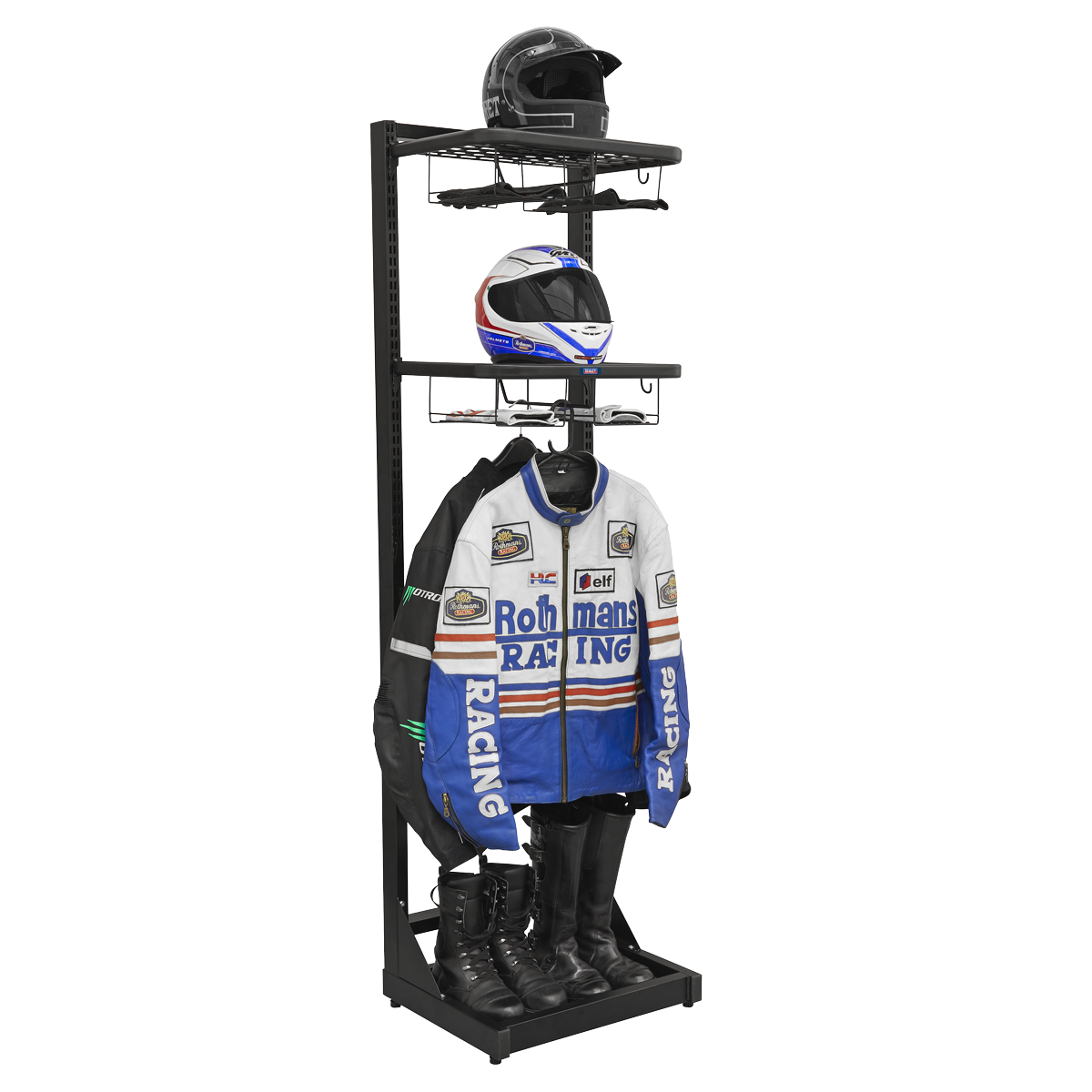 Sealey MS081FS Freestanding Motorcycle Helmet & Gear Storage
