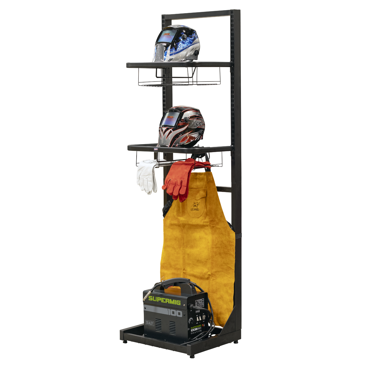 Sealey MS081FS Freestanding Motorcycle Helmet & Gear Storage