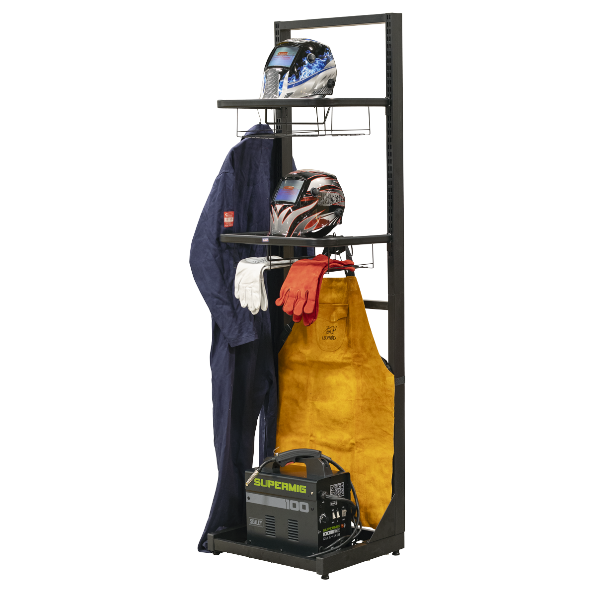 Sealey MS081FS Freestanding Motorcycle Helmet & Gear Storage