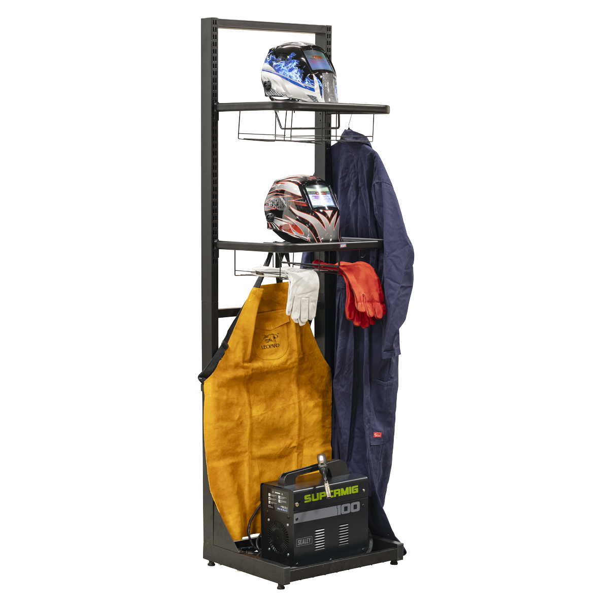 Sealey MS081FS Freestanding Motorcycle Helmet & Gear Storage