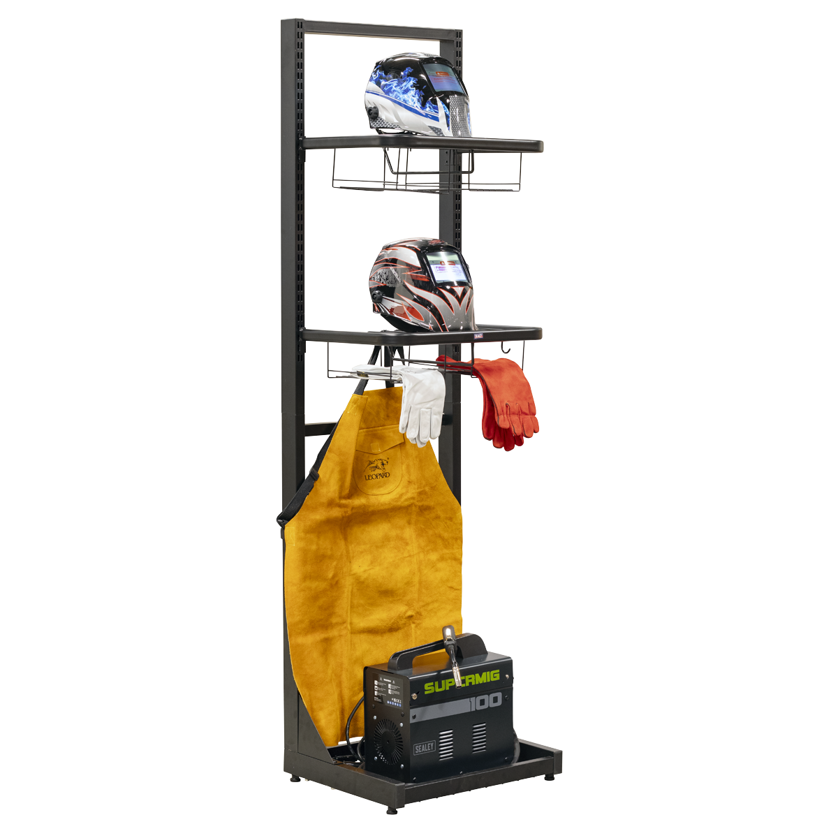 Sealey MS081FS Freestanding Motorcycle Helmet & Gear Storage