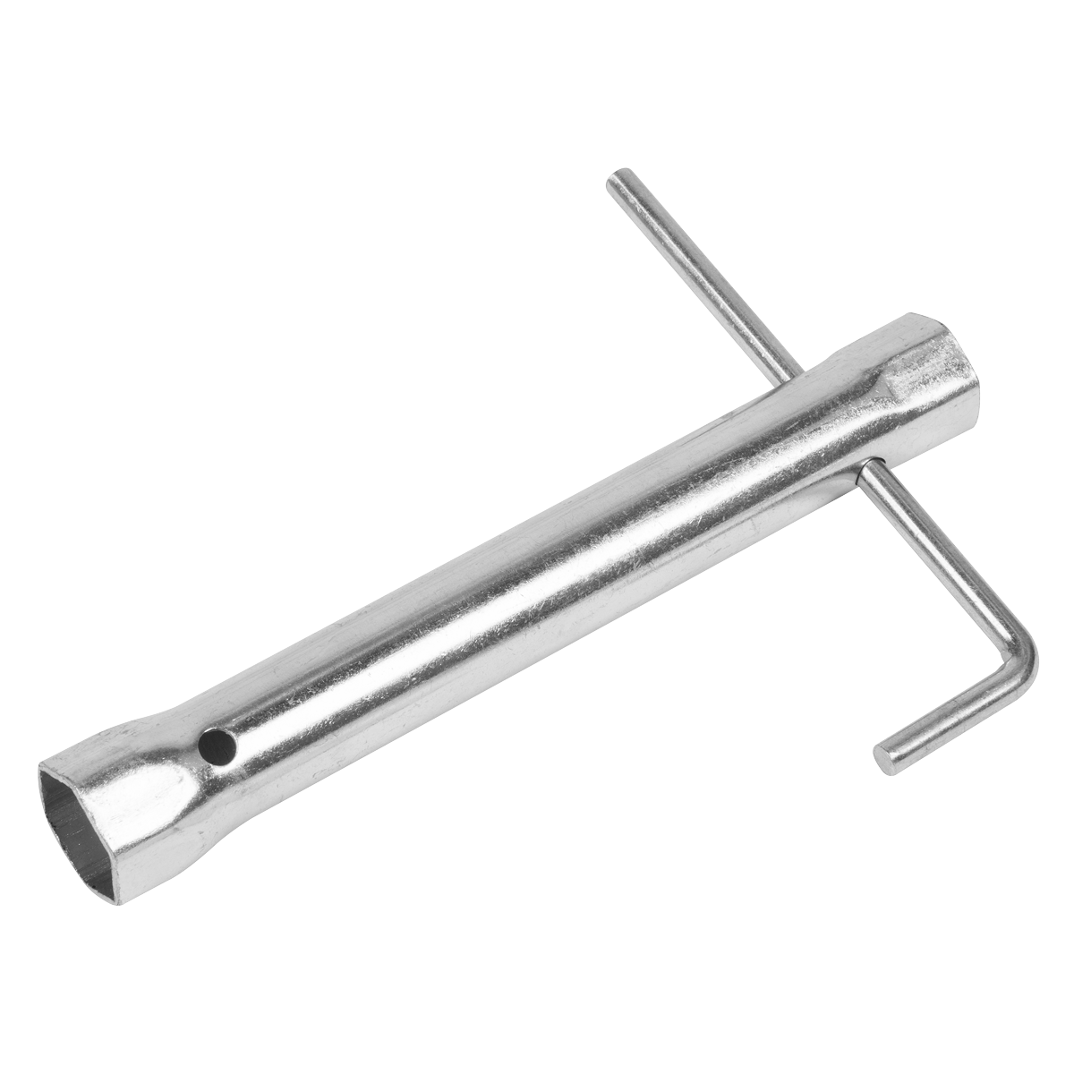 Sealey MS161 Long Reach Double End Spark Plug Box Spanner with L-Bar 18/21mm
