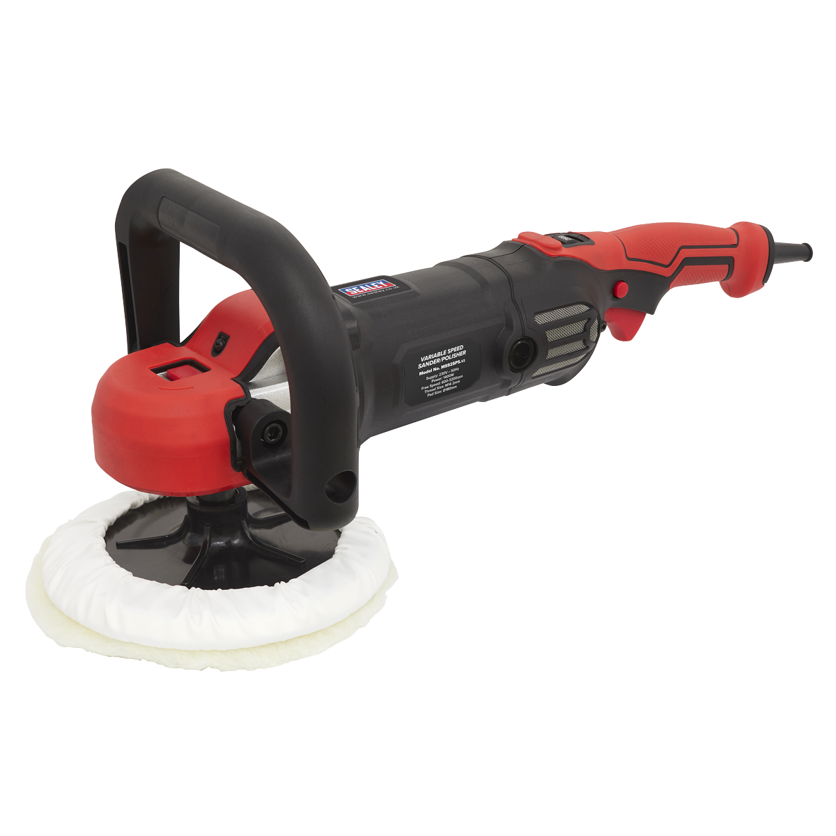 Sealey MS925PS 180mm Rotary Variable Speed Sander/Polisher 1400W/230V