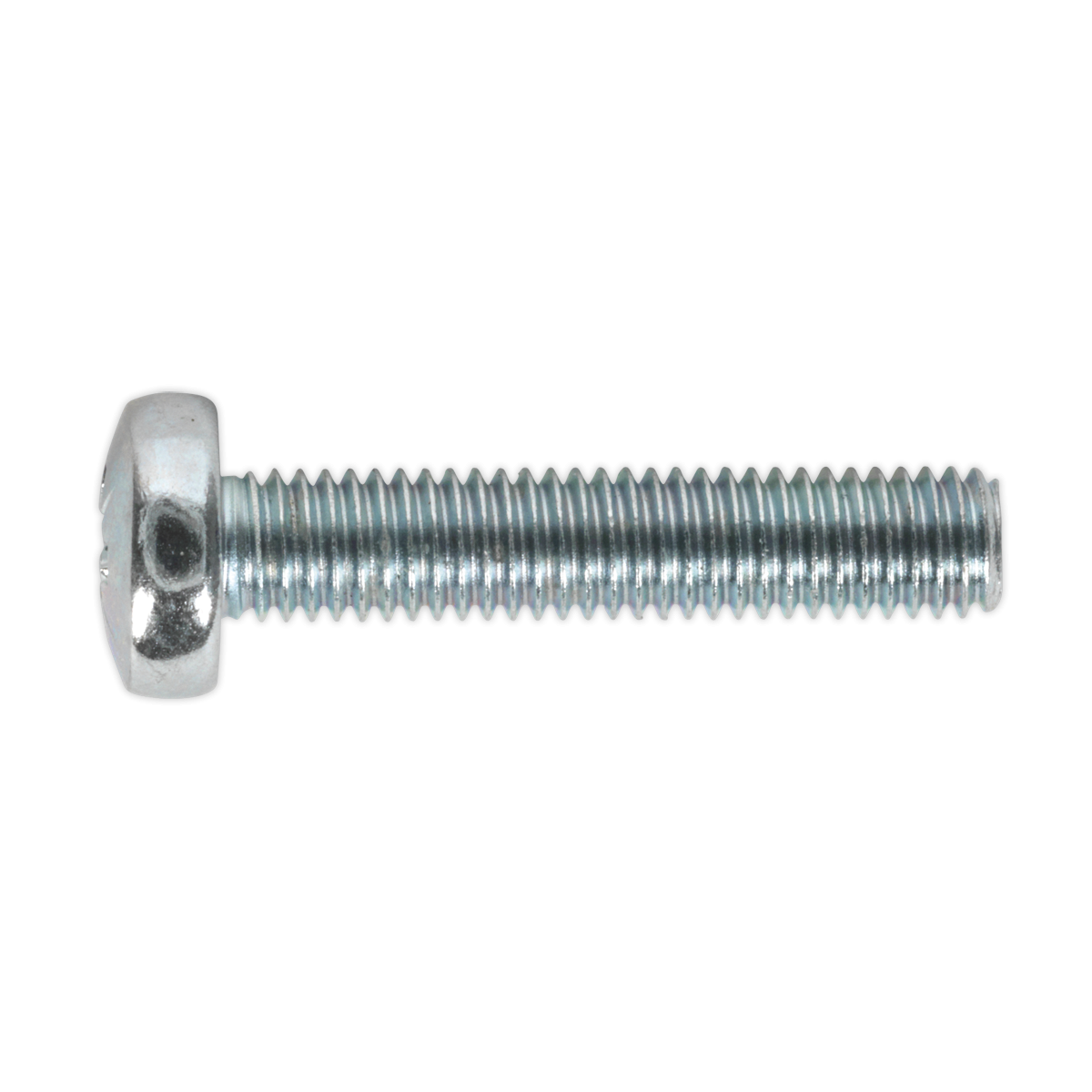 Sealey MSP525 Zinc Plated Pan Head Pozi Machine Screw M5 x 25mm, DIN 7985Z - Pack of 50