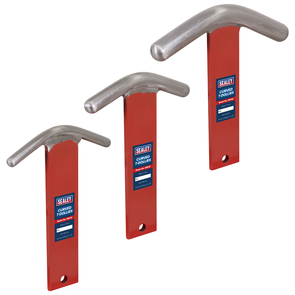 Sealey MW15 Curved T-Dollies for Sheet Metal Forming